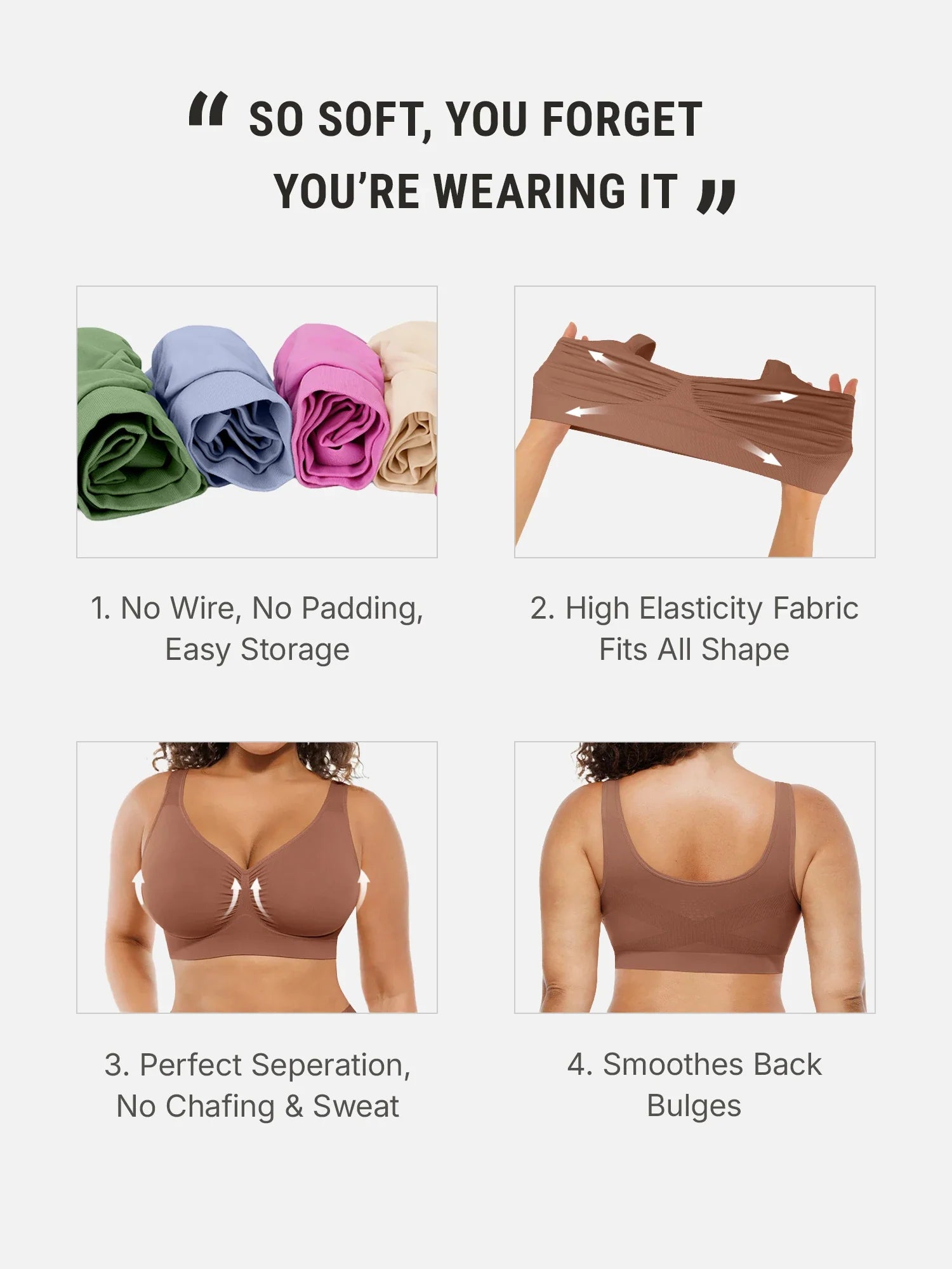 Auron Seamless No Underwire Full Coverage Bra